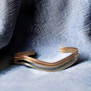 vintage Sergio Lub tri color cuff bracelet